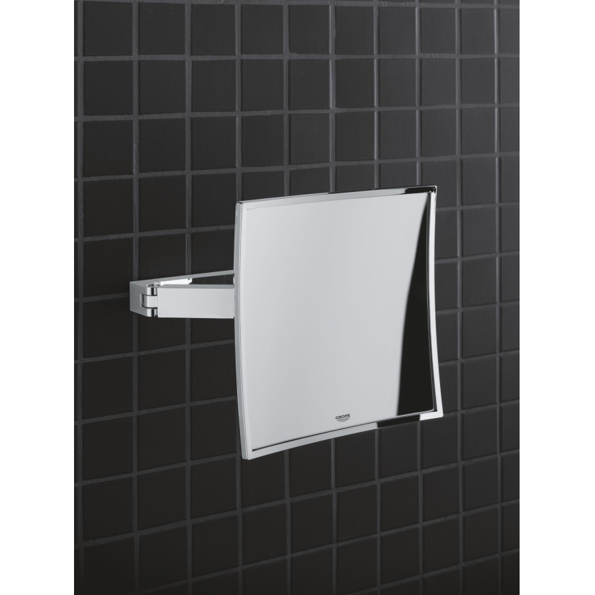GROHE 40808000 - Make-upspiegel SELECTION CUBE 22,3 × 22,3 cm glanzend chroom