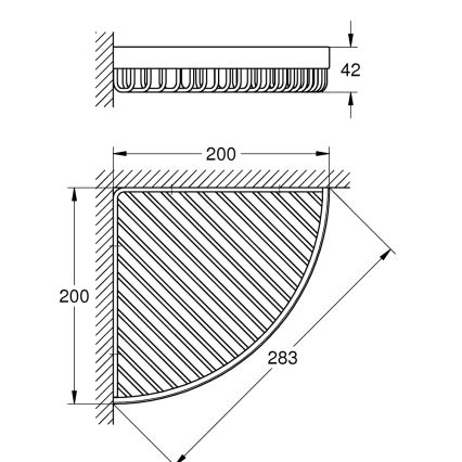 GROHE 40809000 - Draadzeephouder SELECTION CUBE 20 × 20 cm glanzend chroom