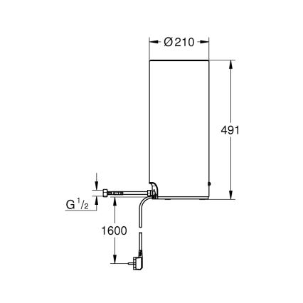 GROHE 40831001 - RED reservoir 7 l, roestvrij staal