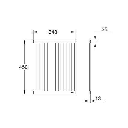 GROHE 40856SD0 - Afdruiprek 450 × 348 mm, geborsteld roestvrij staal