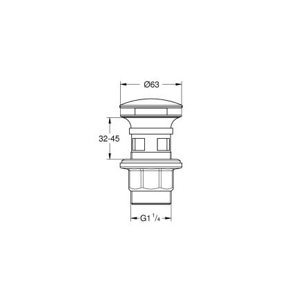GROHE 40869000 - Afvoerset Ø 63 mm glanzend chroom
