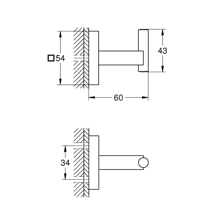 GROHE 40961000 - Badjashaak START CUBE glanzend chroom