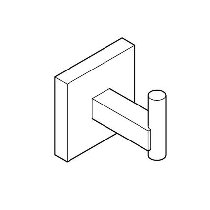 GROHE 409612430 - Haak START CUBE 5,4 × 5,4 × 6 cm, zwart