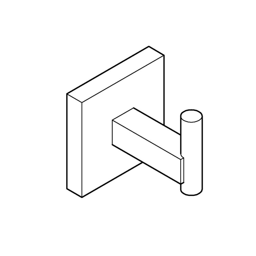 GROHE 409612430 - Haak START CUBE 5,4 × 5,4 × 6 cm, zwart