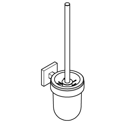 GROHE 40977000 - START CUBE toiletborstelset glanzend chroom