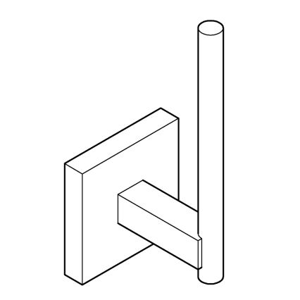 GROHE 409792430 - Reserve toiletrolhouder START CUBE 13,4x6 cm zwart