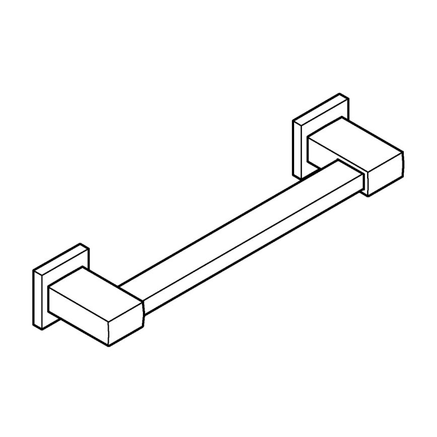 GROHE 410942430 - Badgreep START CUBE 354 mm zwart