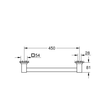 GROHE 410952430 - Badgreep START CUBE 504 mm zwart
