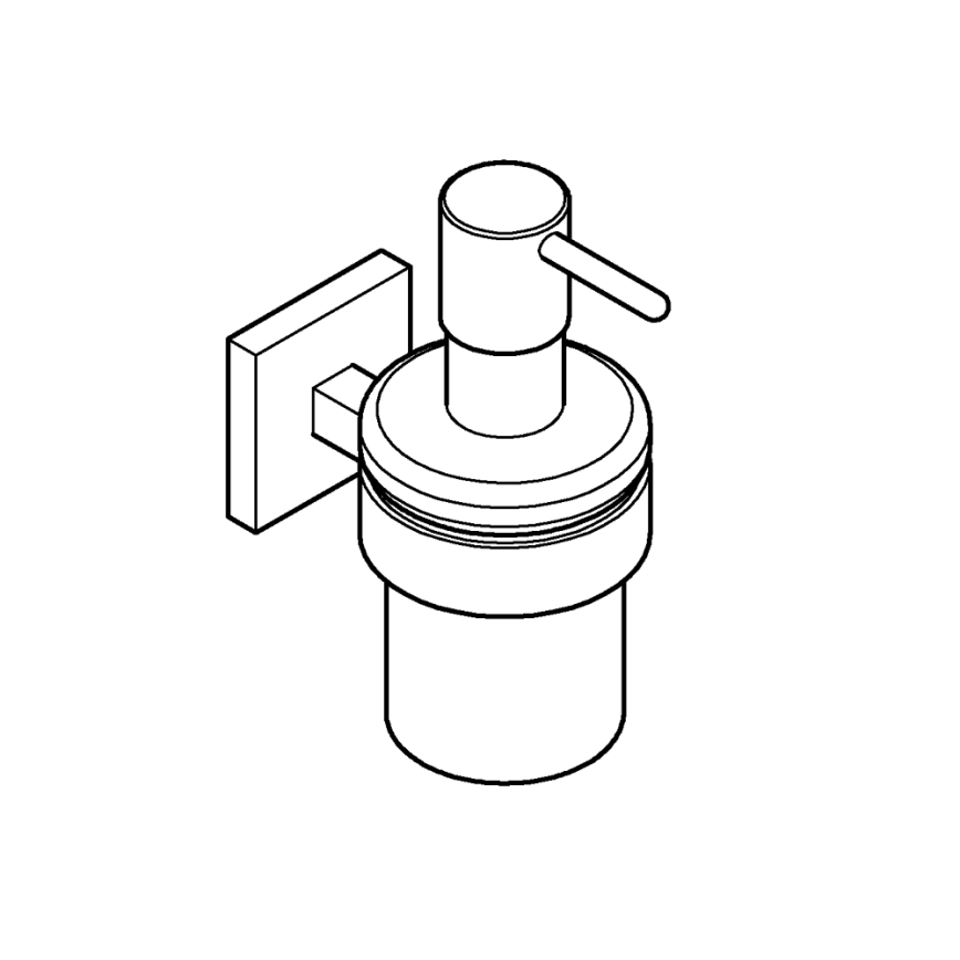 GROHE 410982430 - Dispenser voor vloeibare zeep START CUBE 158 × 126 × 72 mm zwart