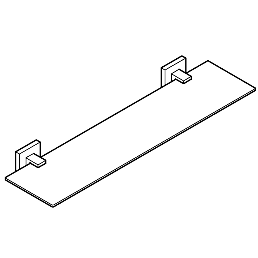GROHE 41109DC0 - Glazen plank START CUBE 530 mm, roestvrij staal