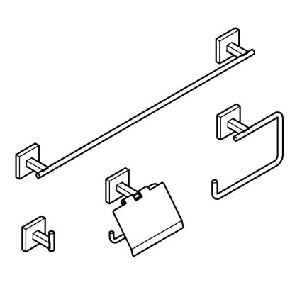 GROHE 41115000 - START CUBE accessoireset 558 mm glanzend chroom
