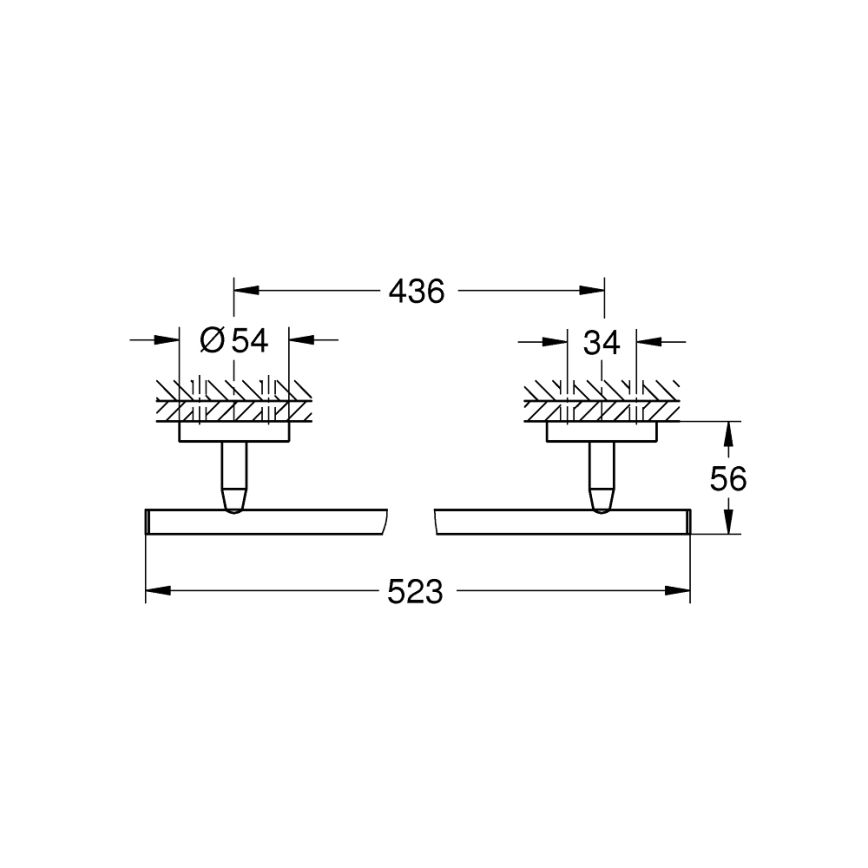 GROHE 41166000 - Handdoekhouder 522 mm glanzend chroom