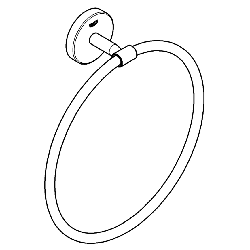 GROHE 41167000 - START COSMOPOLITAN handdoekhouder Ø 200 mm, glanzend chroom