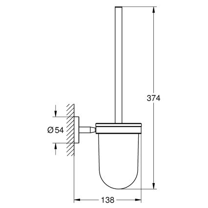 GROHE 41169000 - START toiletborstelset, mat chroom