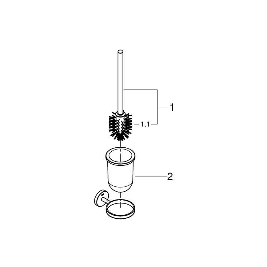 GROHE 41169000 - START toiletreinigingsset, mat en glanzend chroom
