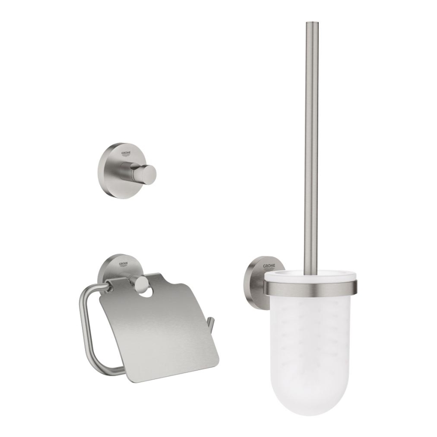 GROHE 41204DC0 - 3-in-1 START toiletaccessoireset, roestvrij staal