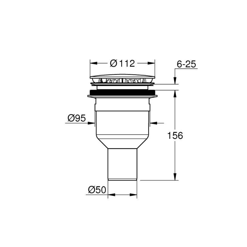 GROHE 49533000 - Afvoerset Ø 112 mm glanzend chroom