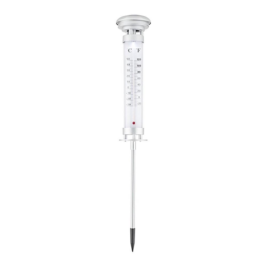 Grundig 89640 - LED Solar lamp met thermometer 1xLED/1,2V IP44