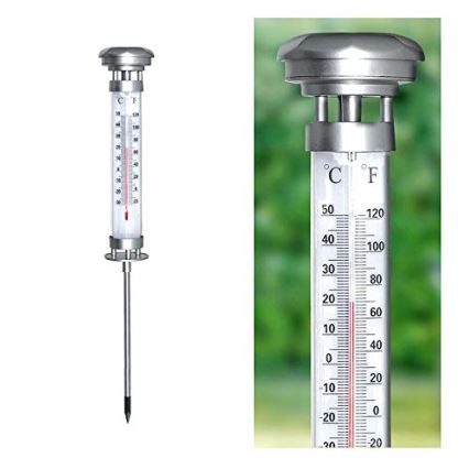 Grundig 89640 - LED Solar lamp met thermometer 1xLED/1,2V IP44