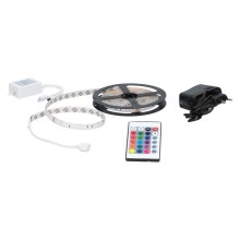Grundig - Dimbare LED RGB Strip 3m LED/12W/230V + afstandsbediening