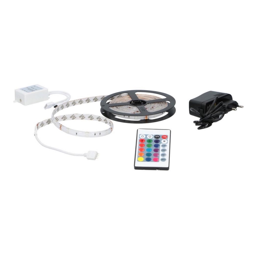 Grundig - Dimbare LED RGB Strip 3m LED/12W/230V + afstandsbediening