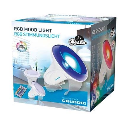 Grundig - Dimbare LED RGB Tafel Lamp LED/1W/230V + afstandsbediening