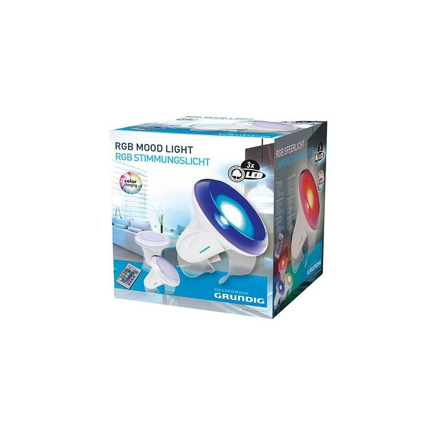 Grundig - Dimbare LED RGB Tafel Lamp LED/1W/230V + afstandsbediening