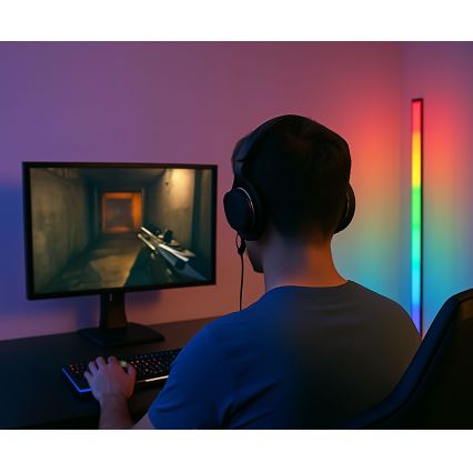 Grundig - Dimbare LED RGBW vloerlamp LED/6W/230V + afstandsbediening