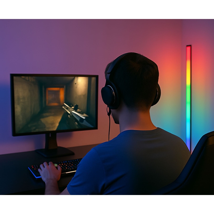 Grundig - Dimbare LED RGBW vloerlamp LED/6W/230V + afstandsbediening