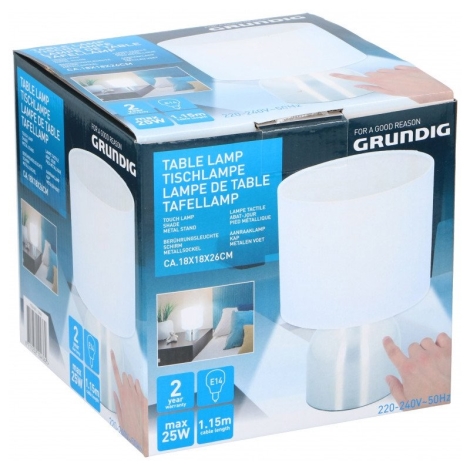 Grundig - Dimbare Tafel Lamp met Touch 1xE14/25W/230V | Lampenmanie