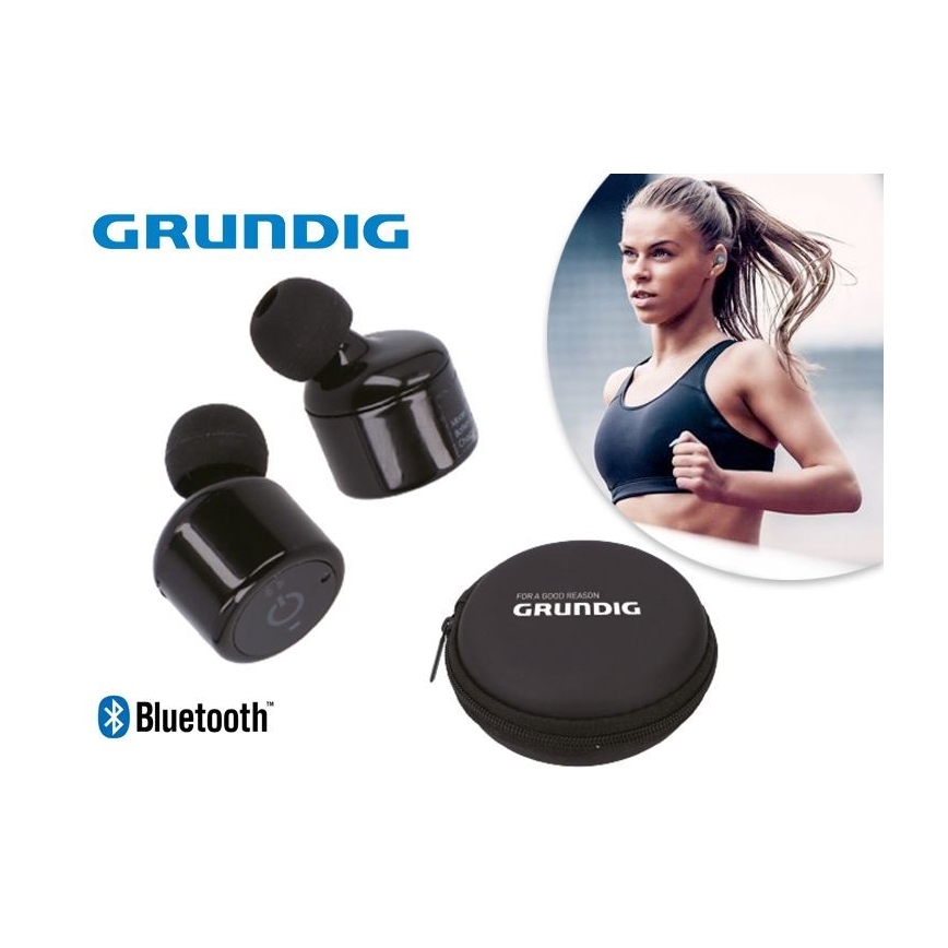 Grundig - Draadloze Oortjes Bluetooth zwart