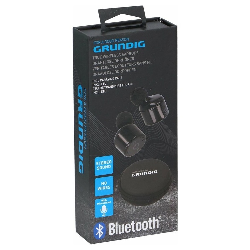 Grundig - Draadloze Oortjes Bluetooth zwart