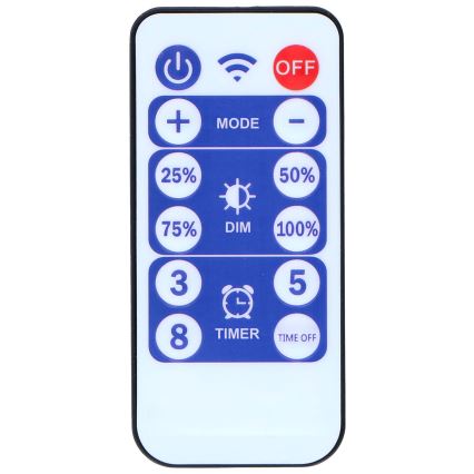 Grundig - LED Dimbaar zonne- ketting 50xLED/8 Functies 9,35m IP44 warm wit + afstandsbediening