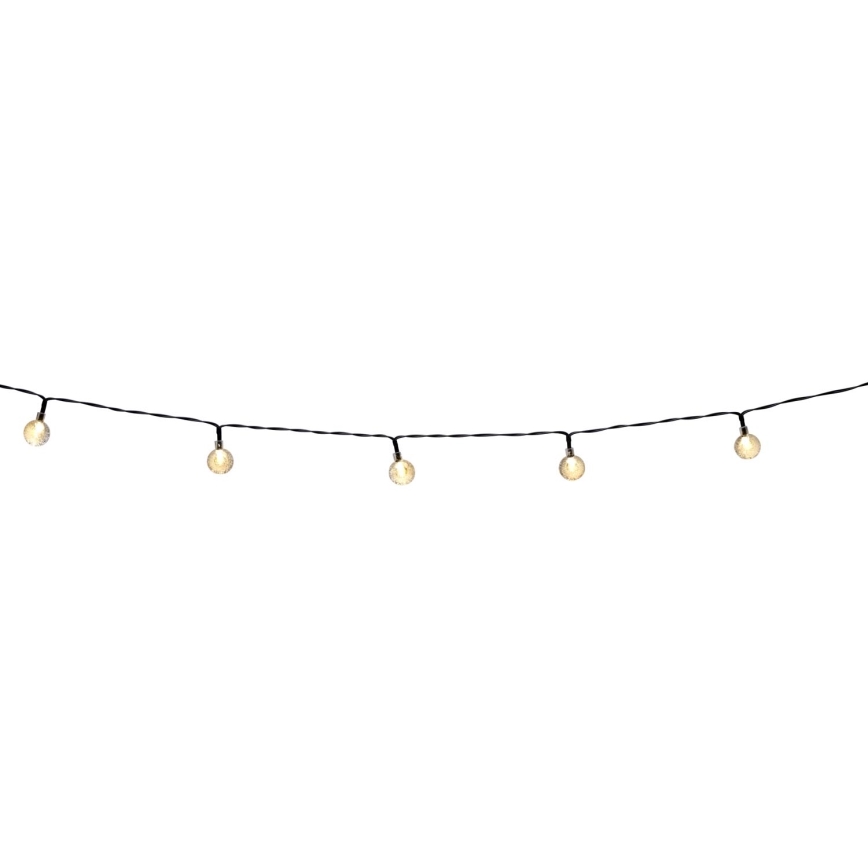 Grundig - LED Dimbaar zonne- ketting 50xLED/8 Functies 9,35m IP44 warm wit + afstandsbediening
