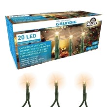 Grundig - LED Kerst Lichtketting 1,5m 20xLED/1,5W/230V