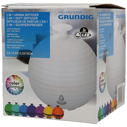 Grundig - LED RGB Aroma diffuser 3xLED/USB