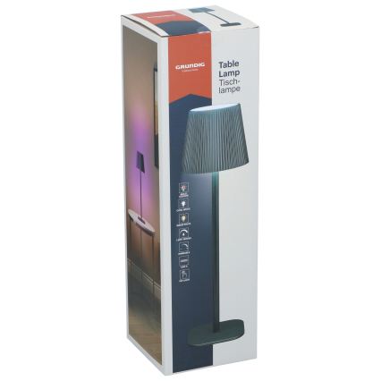 Grundig - LED RGB dimbare aanraaktafellamp LED/5V 1200 mAh