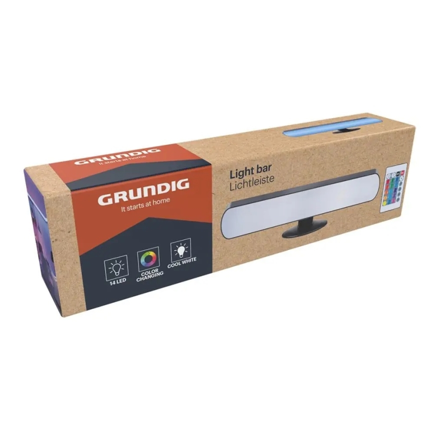 Grundig - LED RGBW dimbare tafellamp LED/0,7W/5V zwart + afstandsbediening