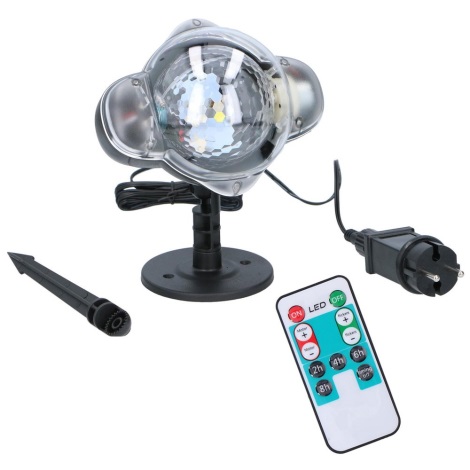 Grundig - LED Sneeuwvlok Projector voor Buiten LED/5W/230V IP44 + afstandsbediening