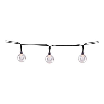 Grundig - LED Solar ketting 50xLED/8 Functies 6,9m warm wit