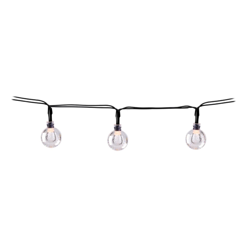 Grundig - LED Solar ketting 50xLED/8 Functies 6,9m warm wit