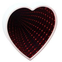 Grundig - LED Spiegel HEART LED/3xAA