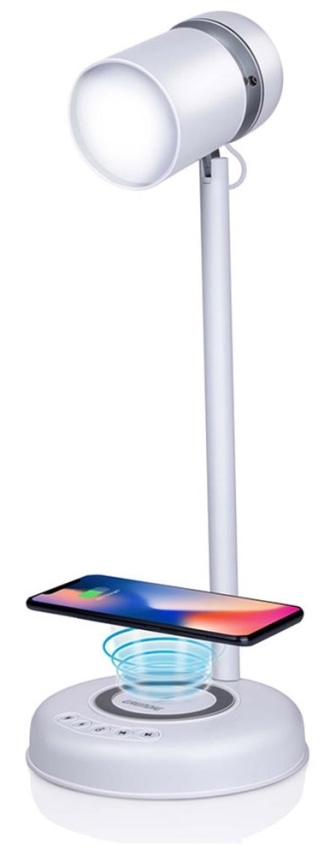 Grundig - LED tafellamp met draadloos opladen en luidspreker 3-in-1 LED/15W/5V