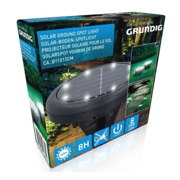 Grundig - LED Zonne-energie lamp 8xLED/1xAA 600 mAh