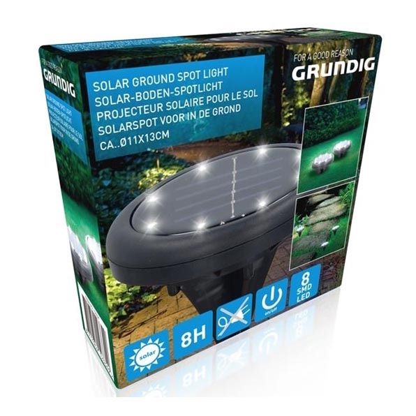 Grundig - LED Zonne-energie lamp 8xLED/1xAA 600 mAh