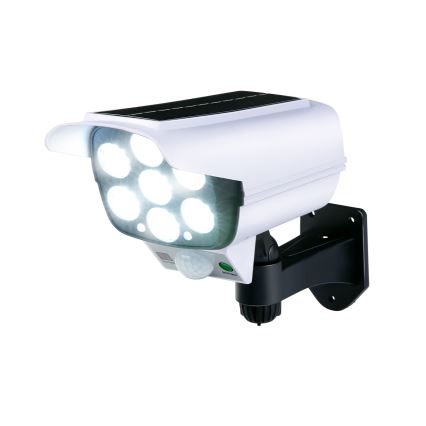 Grundig - LED zonnegevoede dummy-beveiligingscamera met sensor, LED/1,2V 800 mAh + afstandsbediening