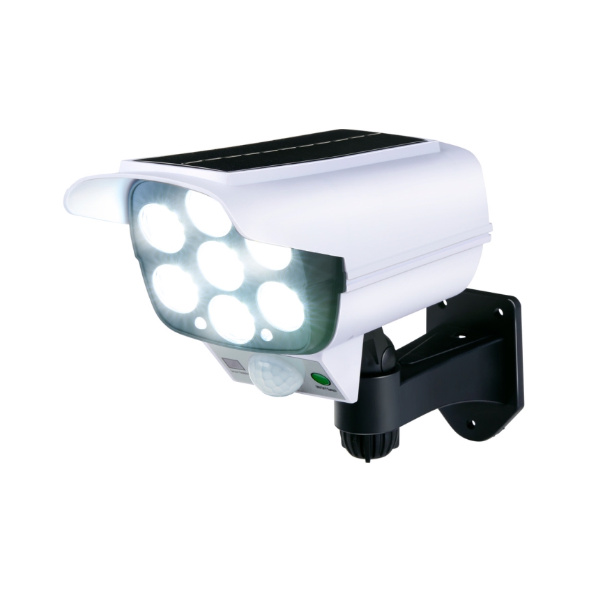 Grundig - LED zonnegevoede dummy-beveiligingscamera met sensor, LED/1,2V 800 mAh + afstandsbediening
