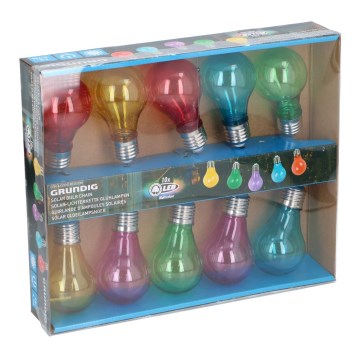Grundig - LED Zonne-lichtsnoer 10xLED/1xAA 600 mAh gekleurd