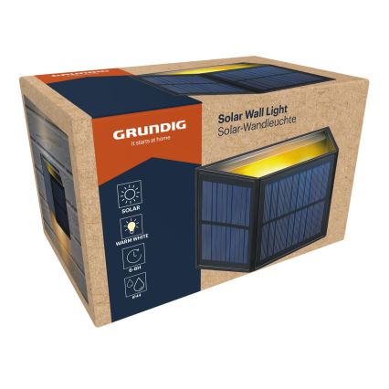 Grundig - LED zonne-wandlamp LED/3,7V 1800 mAh IP44