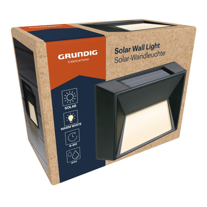 Grundig - LED zonne-wandlamp LED/3,7V 500 mAh IP44